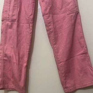 These are supper cute and durable pink cargo pants. With two extra side pockets.